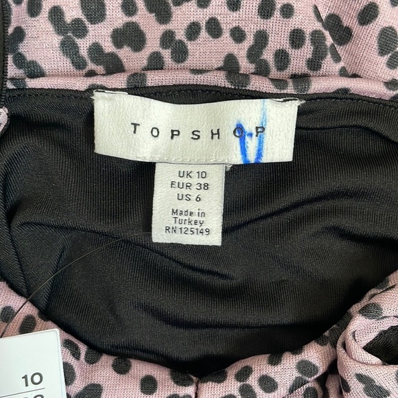 TOPSHOP animal print purple black snap scrunch bodysuit strap tank top US size 6 - Picture 11 of 12
